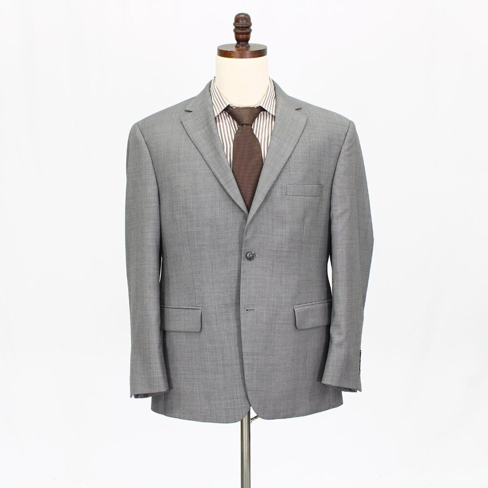 Jos. A. Bank 44S Gray Solid 2-Button Sport Coat Blazer Jacket G921